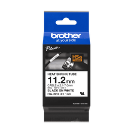 Brother HSE-231E Beyaz Üzerine Siyah Etiket Bandı- 11.2MMx1.5m - Brother