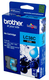 Brother LC38-LC980 Mavi Orjinal Kartuş - 1
