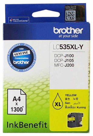 Brother LC535XL Sarı Orjinal Kartuş - 1