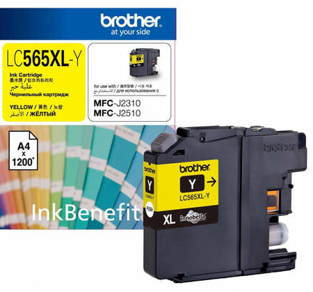 Brother LC565XL Sarı Orjinal Kartuş - 1