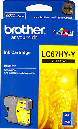 Brother LC67HY-Y Orjinal Sarı Kartuş Y.K. - 1