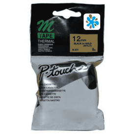 Brother M-831 Altın Üzerine Siyah Muadil Etiket - Brother