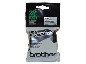 Brother M-931 Gümüş Üzerine Siyah P-Touch Etiket 12mm - PT-55 / PT-60 / PT-80 
