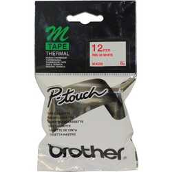 Brother M-K232 Beyaz Üzerine Kırmızı Etiket - Brother
