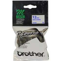 Brother M-K233 Beyaz Üzerine Mavi Termal Etiket - Brother