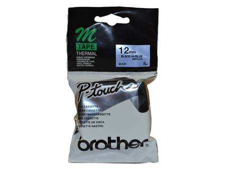 Brother M-K531 Mavi Üzerine Siyah Orjinal Etiket - 1