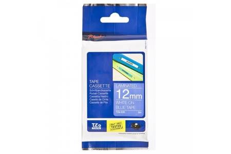 Brother TZ-535 Mavi Üzerine Beyaz Etiket 12mm - 1