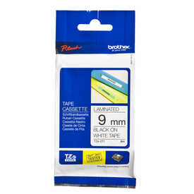 Brother TZE-221 Beyaz Lamine Etiket (9mm) - Brother