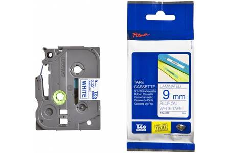 Brother TZe-223 Beyaz Üzerine Mavi Etiket 9mm - 1