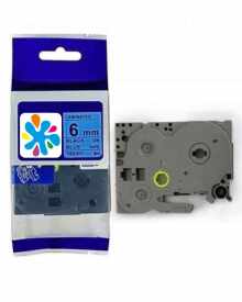 Brother TZe-511 Mavi Üzerine Siyah Muadil Etiket 6mm - Brother