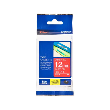 Brother TZe-435 Kırmızı üzerine Beyaz Laminasyonlu Orjinal Etiket - Brother