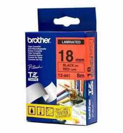 Brother TZ-441 Kırmızı üzerine Siyah Orjinal Etiket Şeridi - Brother