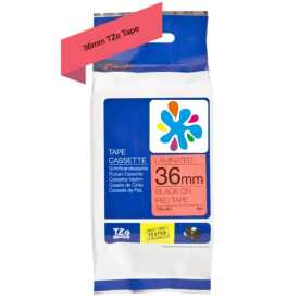 Brother TZe-461 Kırmızı üzerine Siyah Laminasyonlu Muadil Etiket 36mm x 8mm - Brother