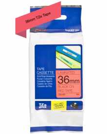 Brother TZe-461 Kırmızı üzerine Siyah Laminasyonlu Orjinal Etiket 36mm x 8mm - Brother