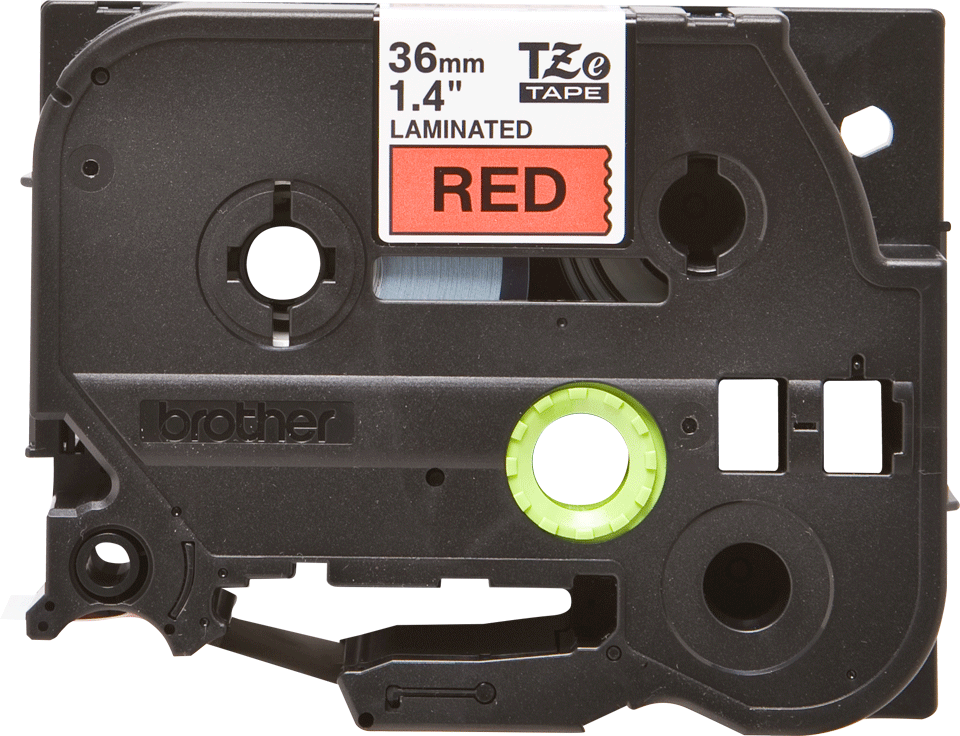 Brother TZe-461 Kırmızı üzerine Siyah Laminasyonlu Orjinal Etiket 36mm x 8mm 