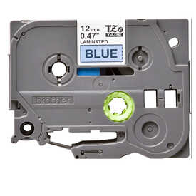 Brother - TZe-531 12mm Mavi üzerine Siyah Laminasyonlu Orjinal Etiket