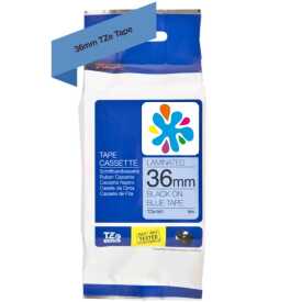 Brother TZe-561 Mavi üzerine Siyah Laminasyonlu Muadil Etiket 36mm x 8m - Brother