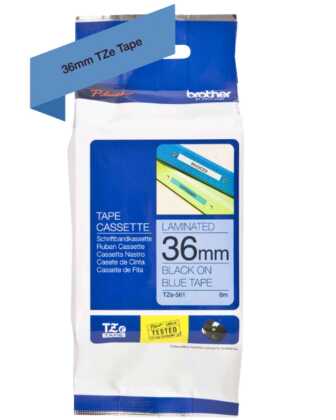 Brother TZe-561 Mavi üzerine Siyah Laminasyonlu Orjinal Etiket - 1