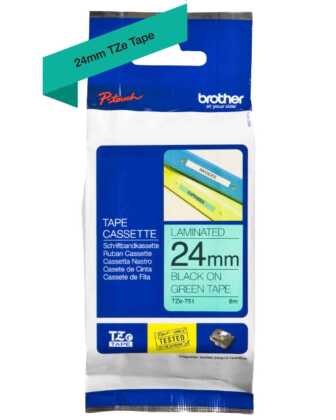 Brother TZe-751 Yeşil Üzeri Siyah Orjinal Etiket - 1