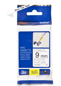 Brother TZe-FX221 Beyaz üzerine Siyah Orjinal Esnek Laminasyonlu Etiket - Brother