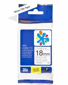 Brother TZE-FX241 Beyaz Üzerine Siyah Laminasyonlu Muadil Etiket - Brother