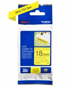 Brother TZe-S641 18mm Sarı üzerine Siyah Laminasyonlu Ekstra Güçlü Orjinal Etiket - Brother
