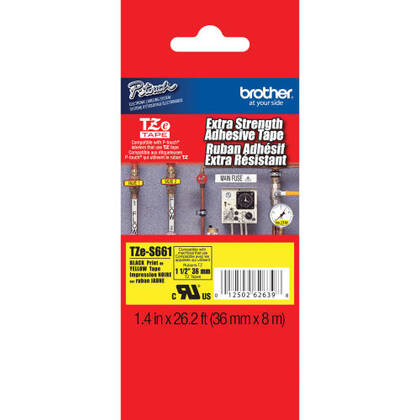 Brother TZE-S661 Siyah Lamine Etiket (12mm) - 1