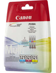 Canon CLI-521 Renkli Orjinal Kartuş Avantaj Paketi 