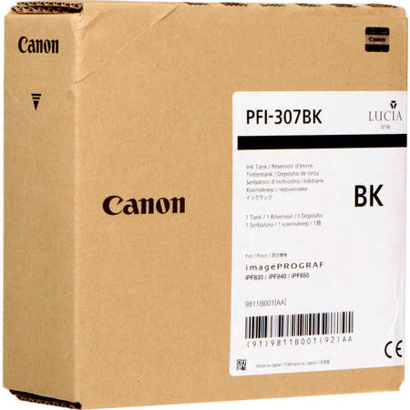 Canon PFI-307BK Orjinal Siyah Kartuş - 1