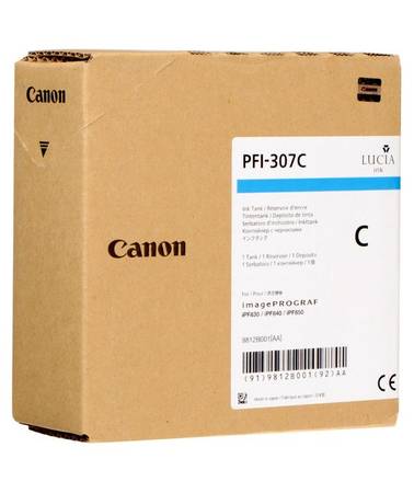 Canon PFI-307C Orjinal Mavi Kartuş - 1