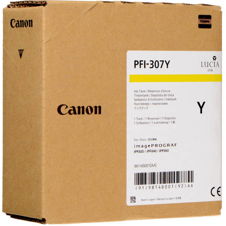 Canon PFI-307Y Orjinal Sarı Kartuş - 1