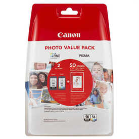 Canon PG46-CL56/9059B003 Siyah ve Renkli Kartuşlu Avantajlı Fotoğraf Paketi - Canon