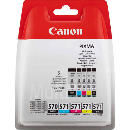 Canon PGI-570/CLI-571/0372C004 Orjinal Kartuş Avantaj Paketi - 1