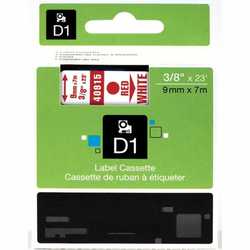 Dymo 40915 Beyaz Üzerine Kırmızı 9mm/7m Muadil Etiket - Dymo