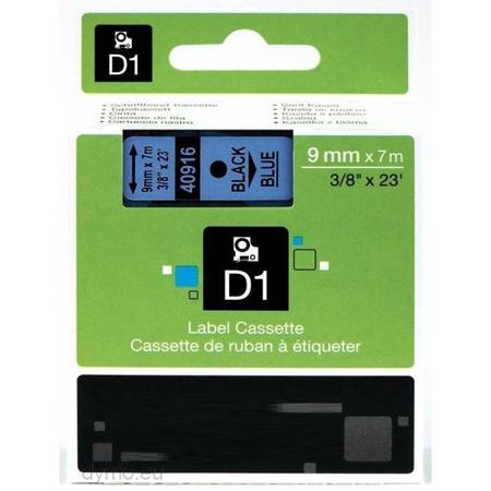 Dymo 40916 Mavi Üzerine Siyah Muadil Etiket - 1