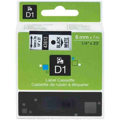 Dymo 43613 Beyaz Üzerine Siyah 6mm/7m Muadil Etiket - 1