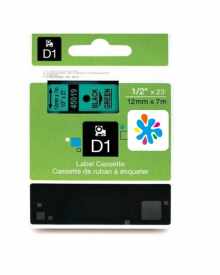 Dymo 45019 LabelMan Yeşil Üzerine Siyah Muadil Etiket 12mm x 7m - Dymo