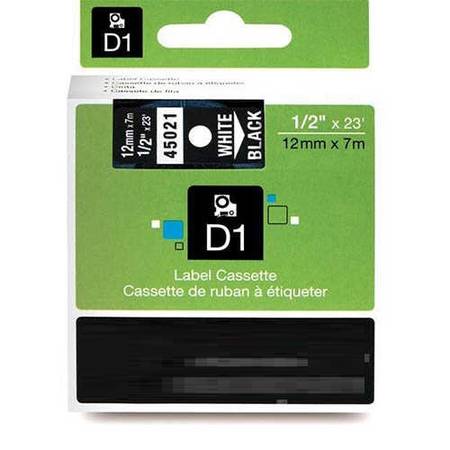 Dymo 45021 Siyah Üzerine Beyaz Muadil Etiket - 1