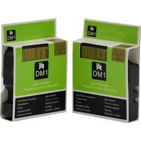 Dymo - Dymo 45023 Altın Üzerine Siyah Muadil Etiket
