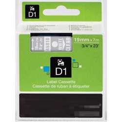 Dymo - Dymo 45810 Şeffaf Üzerine Siyah Muadil Etiket