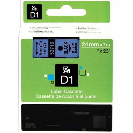 Dymo 53716 Mavi Üzerine Siyah 24mm/7m Muadil Etiket - 1