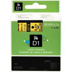 Dymo - Dymo 53718 Sarı Üzerine Siyah Muadil Etiket