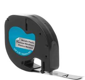 DYMO 59429 -S0721730 Metalik Gri LetraTag Muadil Etiket - Dymo