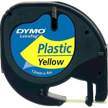 Dymo 91202 Sarı Orjinal Şerit 12mm x 4m - 1