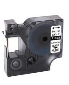 DYMO RhinoPRO 18053 Beyaz/Siyah Isıyla Küçülen Muadil Şerit 9mm x 1,5mt 