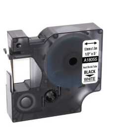 DYMO RhinoPRO 18055 Beyaz/Siyah Isıyla Küçülen Muadil Şerit 12mm x 1,5mt 