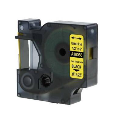 DYMO RhinoPRO 18056 Sarı üzerine Siyah Isıyla Küçülen Muadil Şerit 12 mm x 1,5 mt - 1