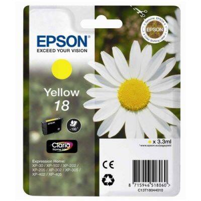 Epson 18-T1804-C13T18044010 Sarı Orjinal Kartuş - 1