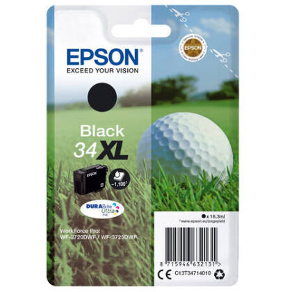 Epson 34XL-C13T34714020 Siyah Yüksek Kapasiteli Orijinal Kartuş - 1