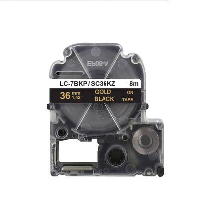Epson LC-7BKP Siyah Üzeri Altın 36MM 9Metre Muadil Etiket - 1